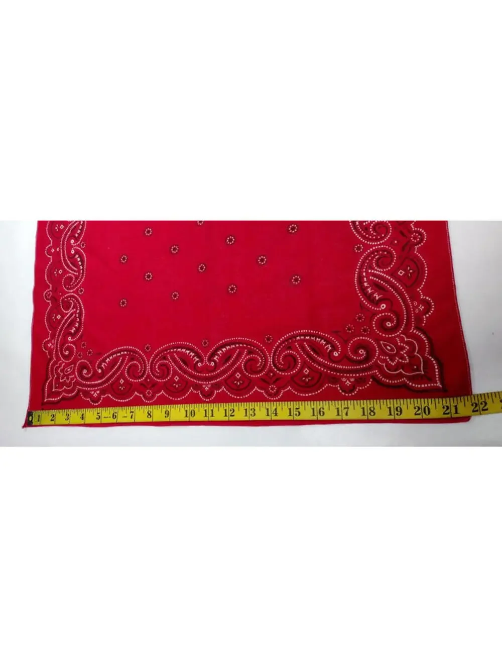 Vintage 30s 40s Red Cotton Bandana M M M's Salvage WASHFAST COLORS WHITE STITCH